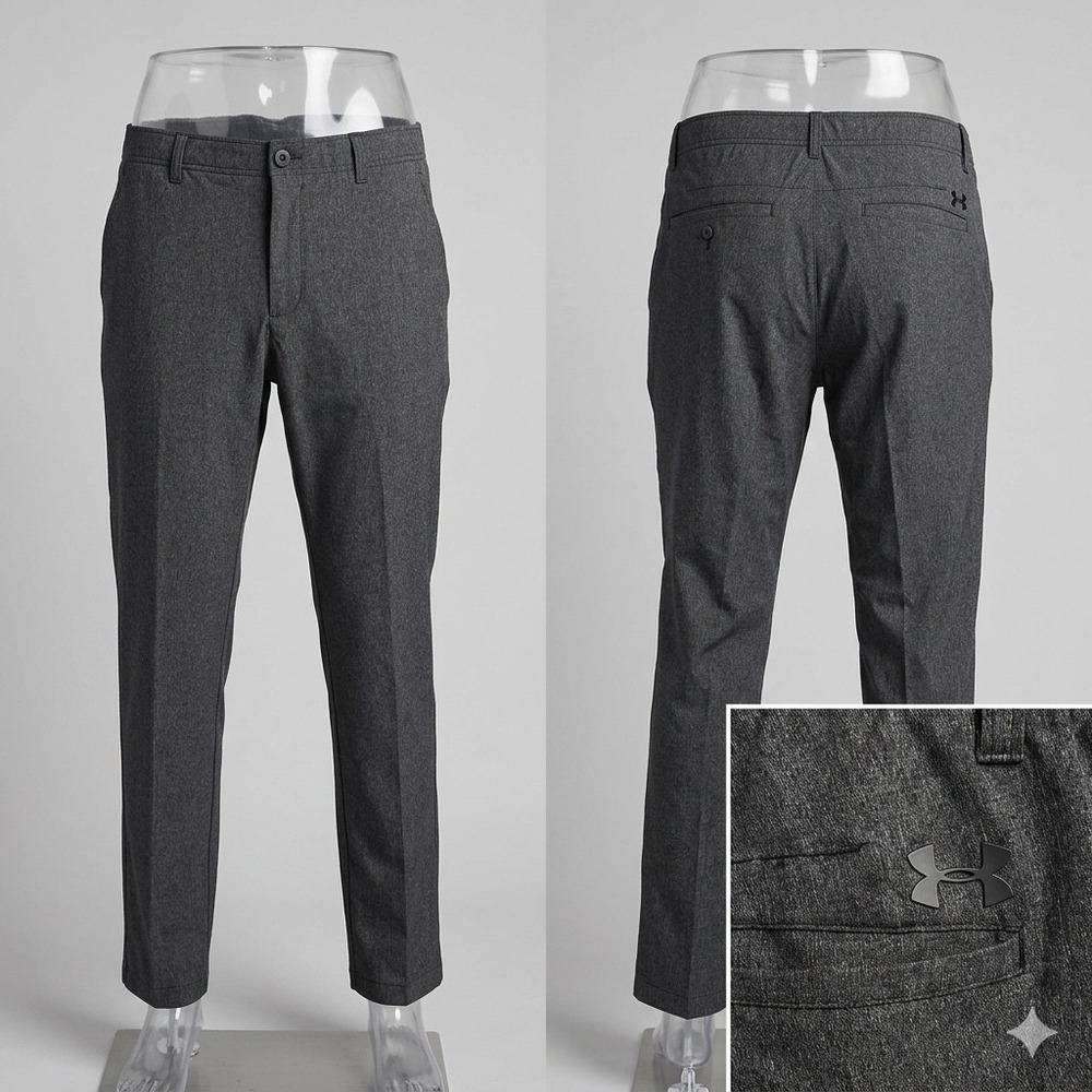 Under Armour Golf Pants Men 38x30 Gray Performance Stretch Athletic Casual Chino